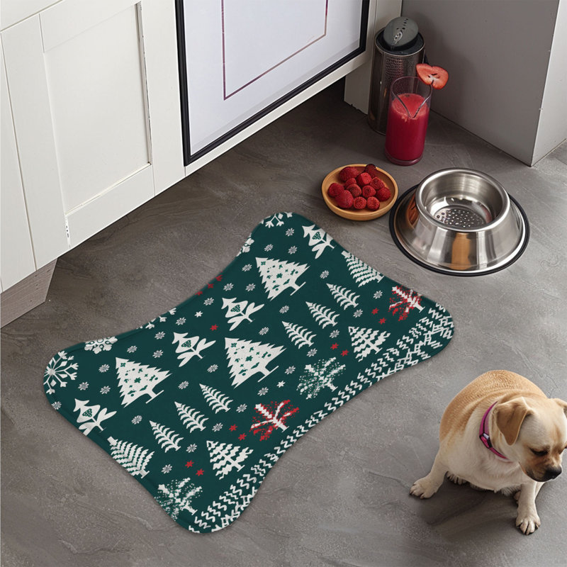 Knitted Designs - 1 Piece Bone Shape Feeding Mat, 18"