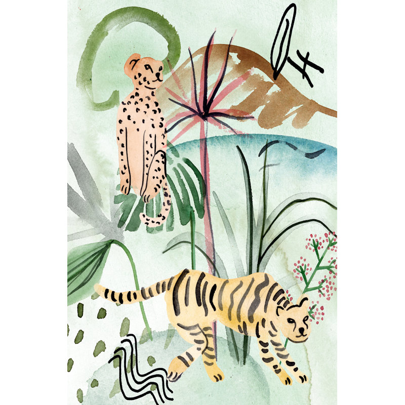 Jungle of Life II by Melissa Wang - Painting, 122 cm H x 81 cm W, Wrapped Canvas