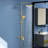 Topcraft Wall-Mounted 10-Inch Rain Shower System With Handheld Faucet，Brushed Gold-123398876