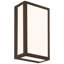 Double fixation murale d'extérieur à DEL double tension - bronze-70358217-91643445