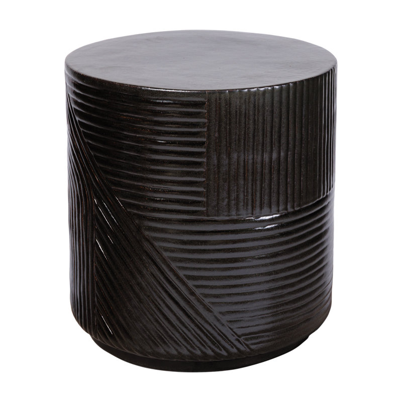 Serenity Garden Stool, Iron Semi Gloss