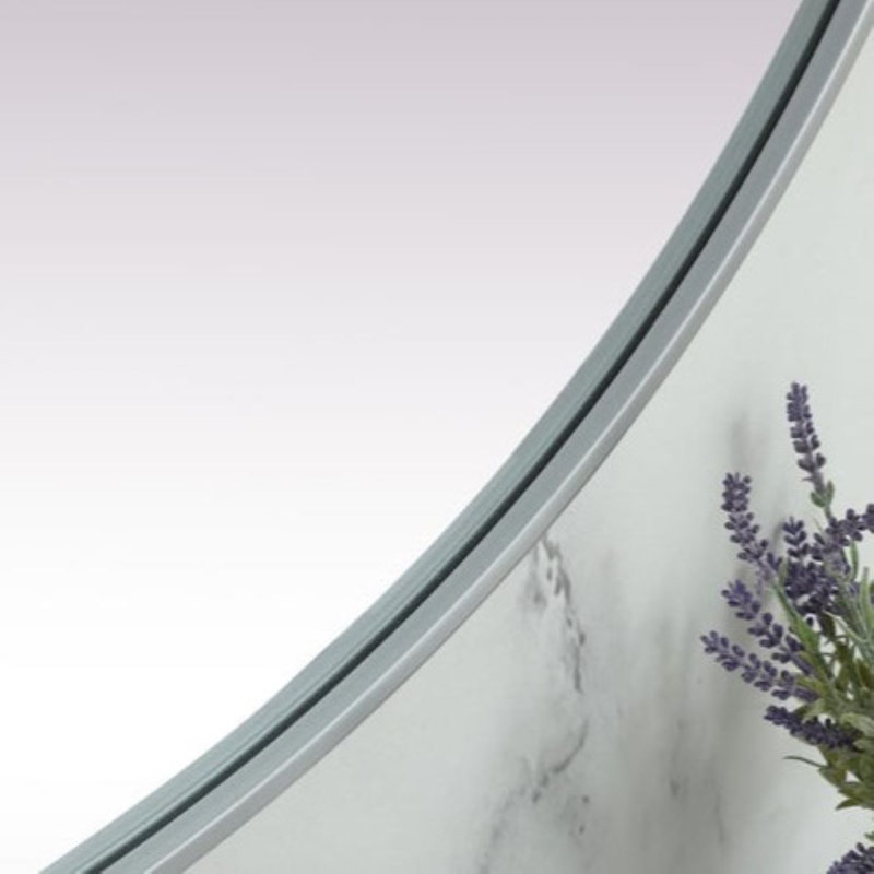 Miroir mural Elington, Argent, 60 po x 36 po 