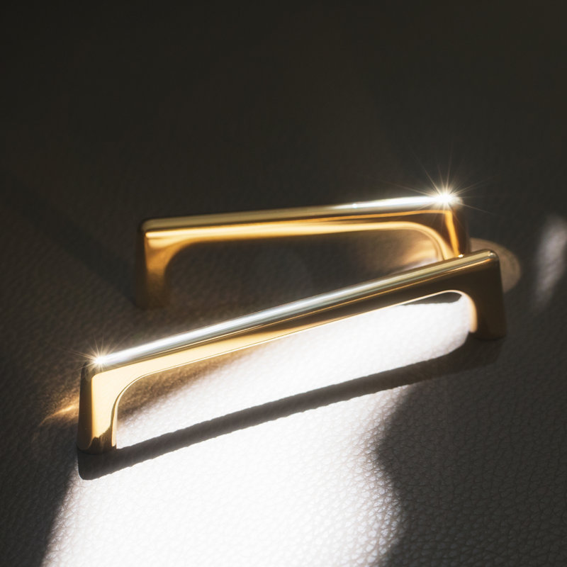 Ensemble de poignées de barre, Or poli, 7.56"