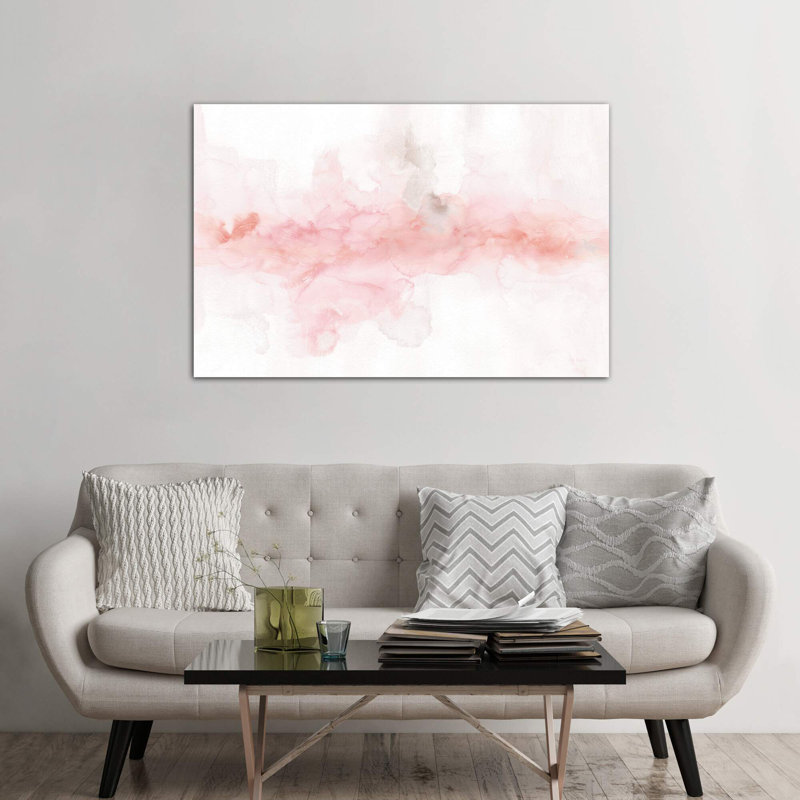 Rainbow Seeds Abstract Blush Gray Crop by Lisa Audit - Wrapped Canvas Painting, 101.6 cm H x 66.04 cm W x 1.91 cm D