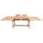 Duchene Butterfly Leaf Solid Teak Wood Rectangular Trestle Dining Table