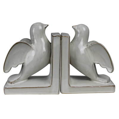 Bird Bookends Pair, Ceramic