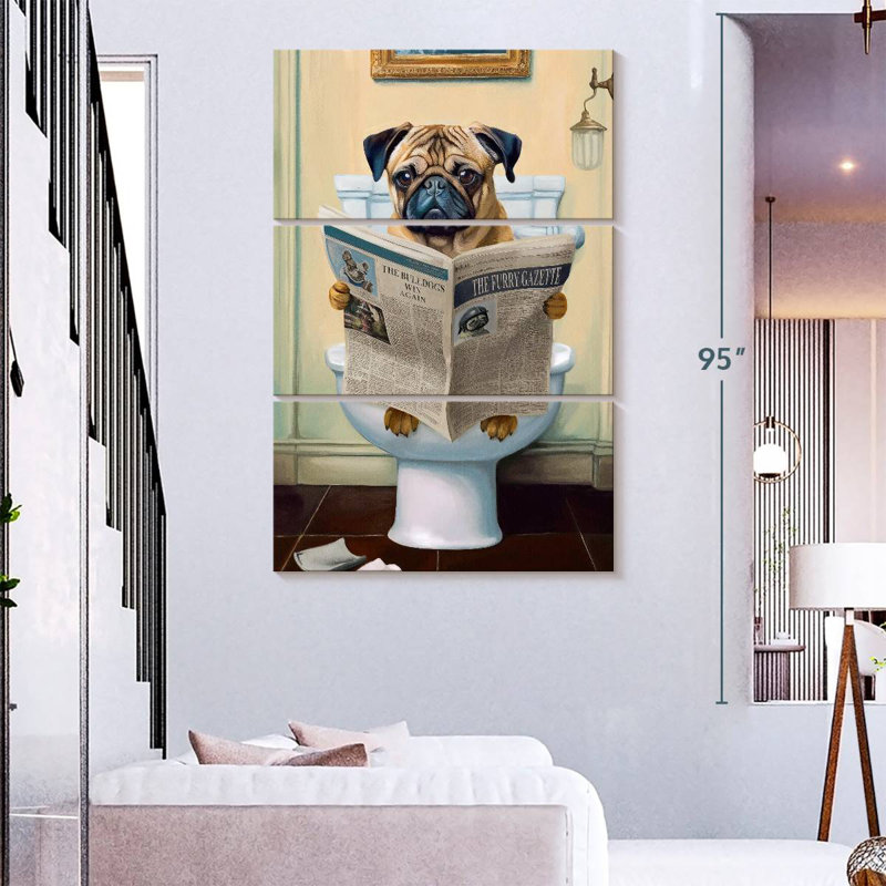 Carlin Ketti sur une toilette, H 74 po x l 48 po