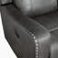 Fauteuil inclinable traditionnel de 36,5 po Jacopo en microfibre polie avec charge USB et garniture cloutée élégante.-742210431