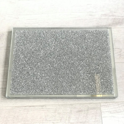 Tidwell Glass Crushed Diamond Crystal Chopping Board