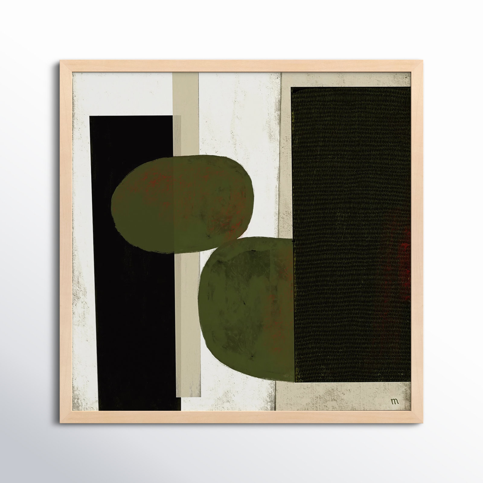 Collage 1 by StudioM, Maple Framed Paper, 44" H x 44" W x 1.25" D