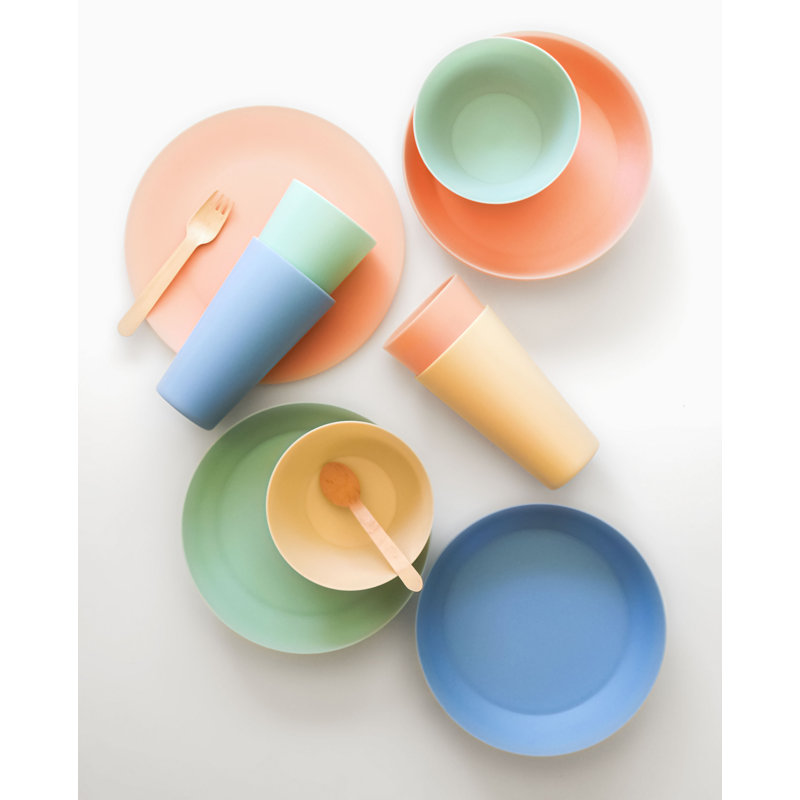 Assiette plate Tarhong Essential PP 10 x 0,6 po, paquet de 4
