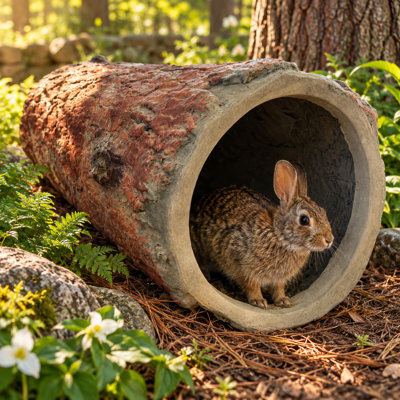 Natural Hollow Log Animal Hideaway & Habitat