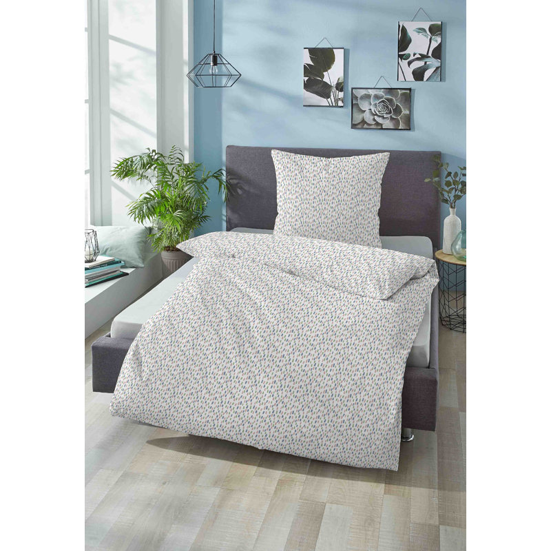 Cotton Geometric Shapes Duvet Cover Set with Pillow Shams, 155 x 220 cm - 1 Pillowcase (80 x 80 cm)