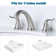 Widespread 2-handle Bathroom Faucet with Drain Assembly