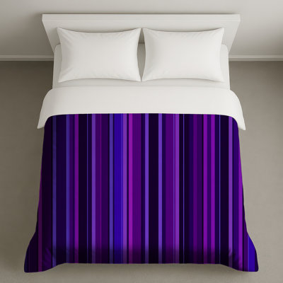 Purple Stripes Bedding Pattern Duvet Cover Modern