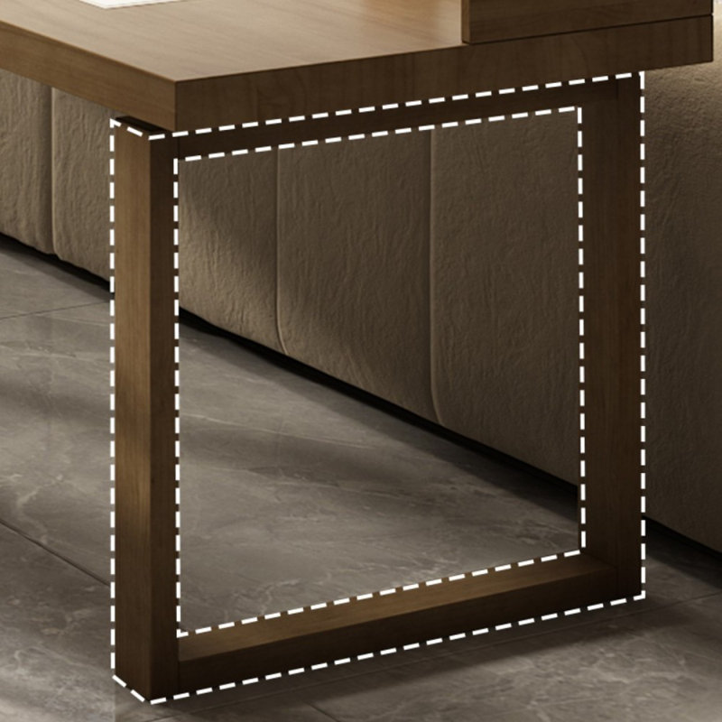 Bureaux rectangulaires en bois massif brun, H 29,53 po x l 62,99 po x P 23,62 po