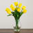 Concorde 21 po Arrangement de tulipes artificielles dans un vase en verre
