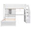 Lit mezzanine avec bureau intégré et escalier-1142914708