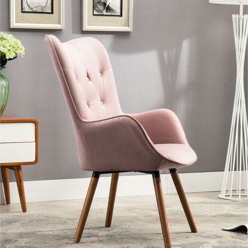 Chaise en velours mauve Inniss, Mauve