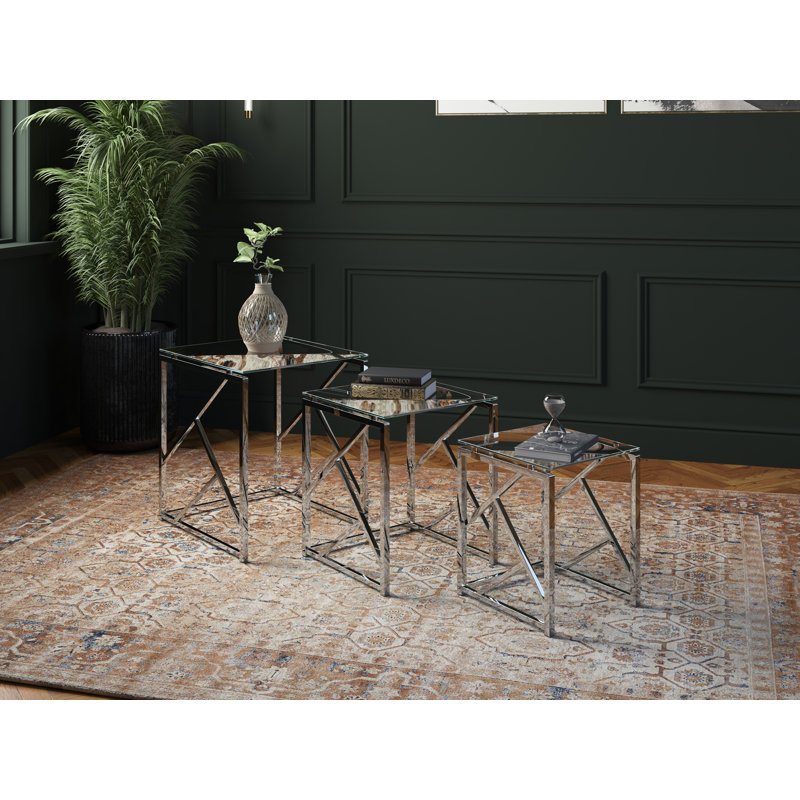 Danali Glass Top Nesting Tables