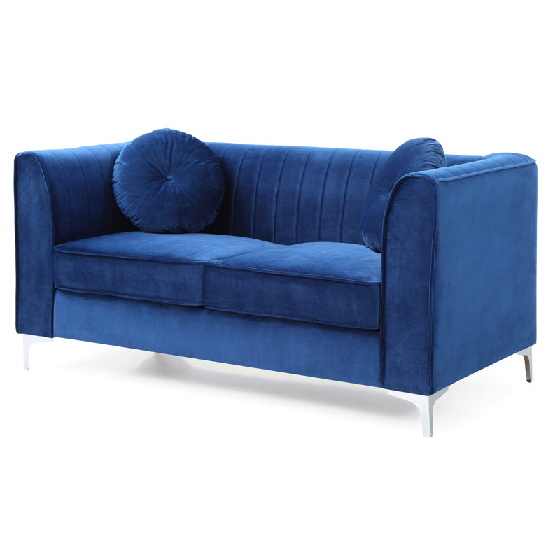 Causeuse élégante bleu marine pour maisons modernes, Bleu