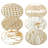 Matrix Gold Set of 6 Plated Canape Plates 6in asst