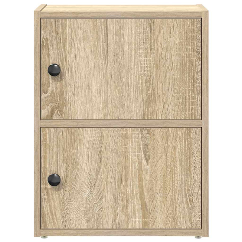 Shanetra 40cm W Bookcase, (2 Shelves) 52cmH x 40cmW x 24cmD, Sonoma Oak