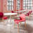 4 - Piece Crimson Indoor Chairs With Scratch Proof Polypropylene, Commercial Grade Joints, Hand Finished Oak Legs Waterproof Polypropylene Seat, Reinforced Floor Pads