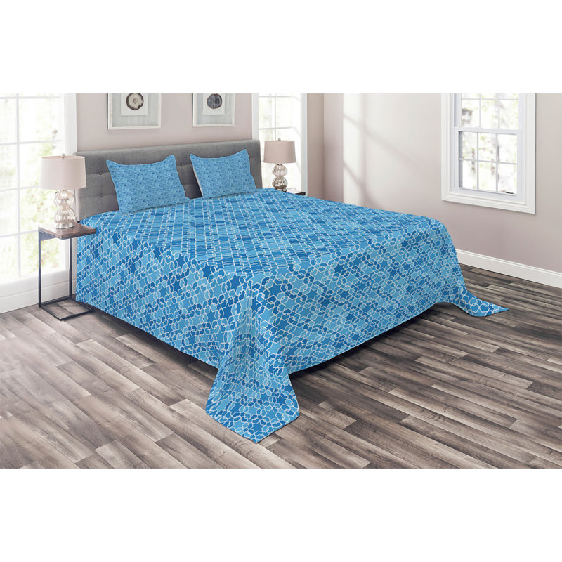 Modern & Contemporary Polyester Starburst Coverlet, King Bedspread + 2 Shams