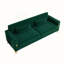 Canapé avec accents dorés - Canapé moderne à 3 places avec coussins moelleux et ressorts ensachés individuellement pour une assise confortable