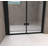 34 "X 72" Bifold Shower Door, 1/4"(6Mm) Tempered Glass Aluminum Frame, Explosion Proof Film