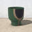Boho 10" Emerald Ceramic Planter in Mushroom Shape-2016290455