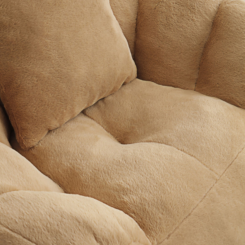 Fauteuil à billes avec tabouret Boneless, Kaki
