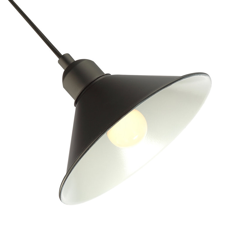 8cm H Metal Dome Pendant Shade ( Screw On ) in Black