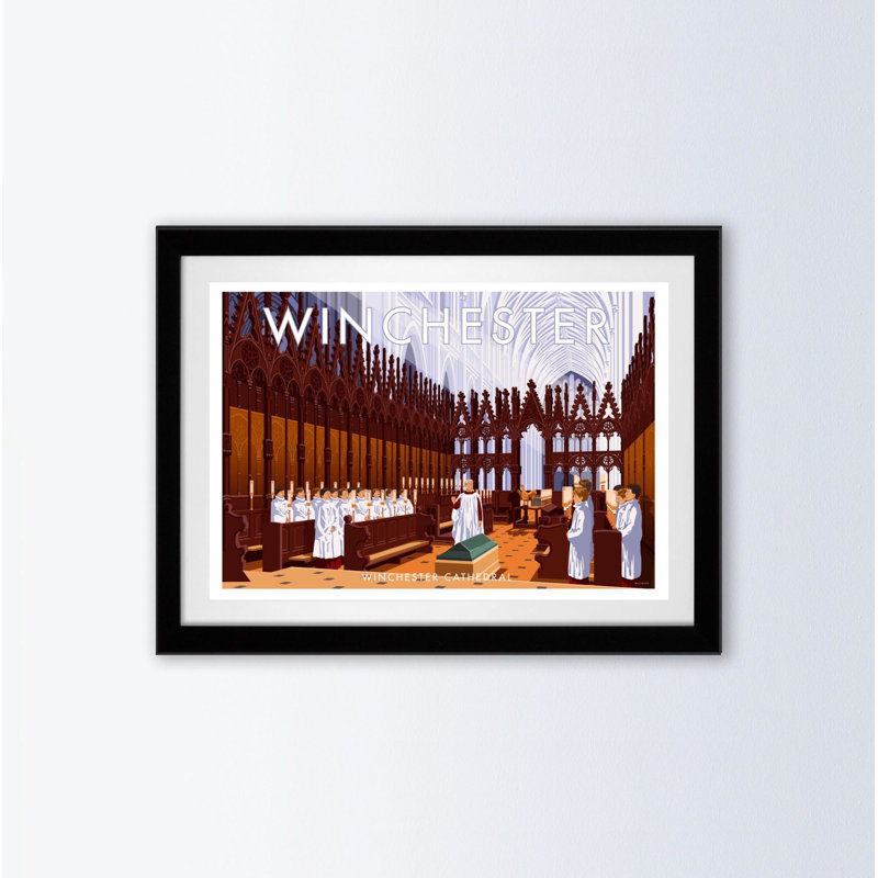 Winchester 2 by Stephen Millership - Print, 44cm H x 54cm W x 2.2cm D, Black