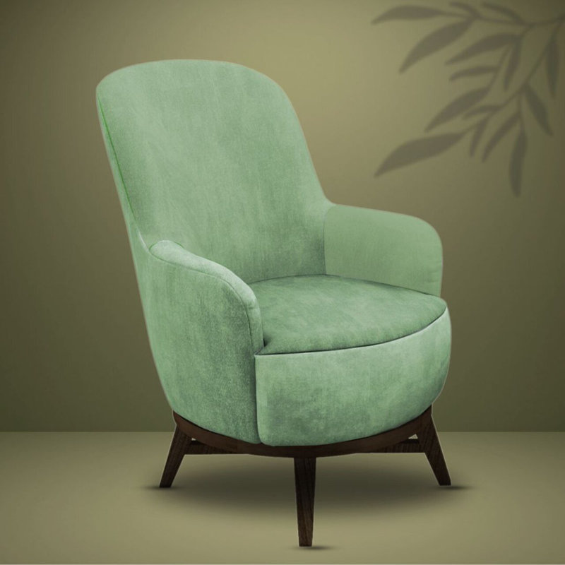 Bettyanne Velvet Accent Chair, Green