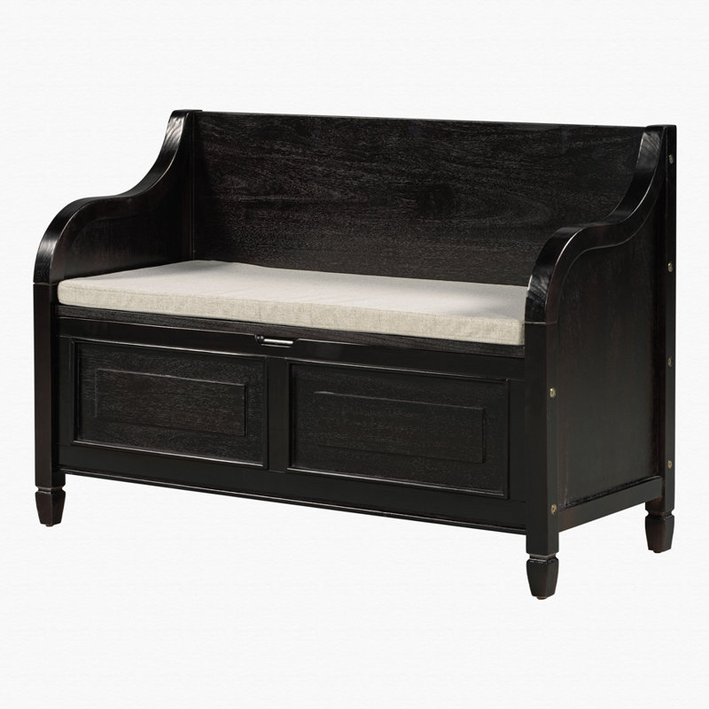 Marylea Upholstered Storage Bench, Espresso