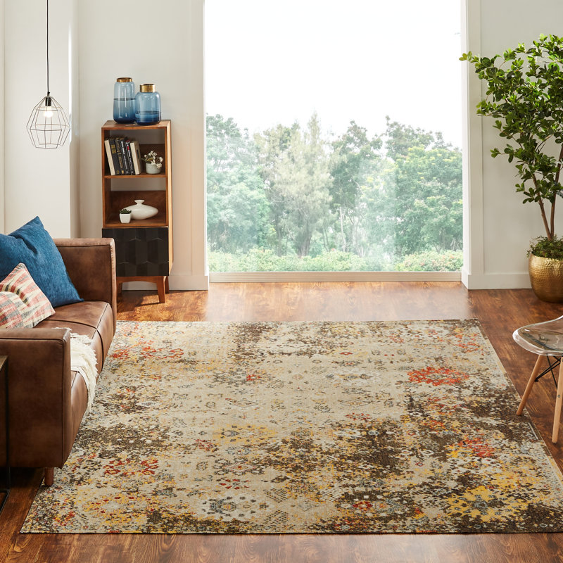 Beale Abstract Indoor / Outdoor Rug, Round 8'