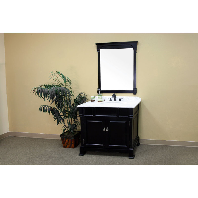 Lollis Rectangle Wall Mirror, Espresso