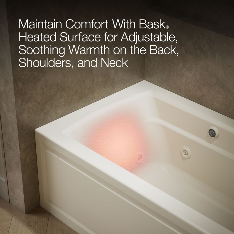 Archer® 60" x 32" Alcove Whirlpool, Right, Biscuit