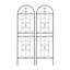 Ensemble de 2 treillis de jardin en métal 71 po x 19,7 po antirouille pour plantes grimpantes-1702831431