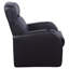 Fauteuil inclinable noir rembourré avec porte-gobelet