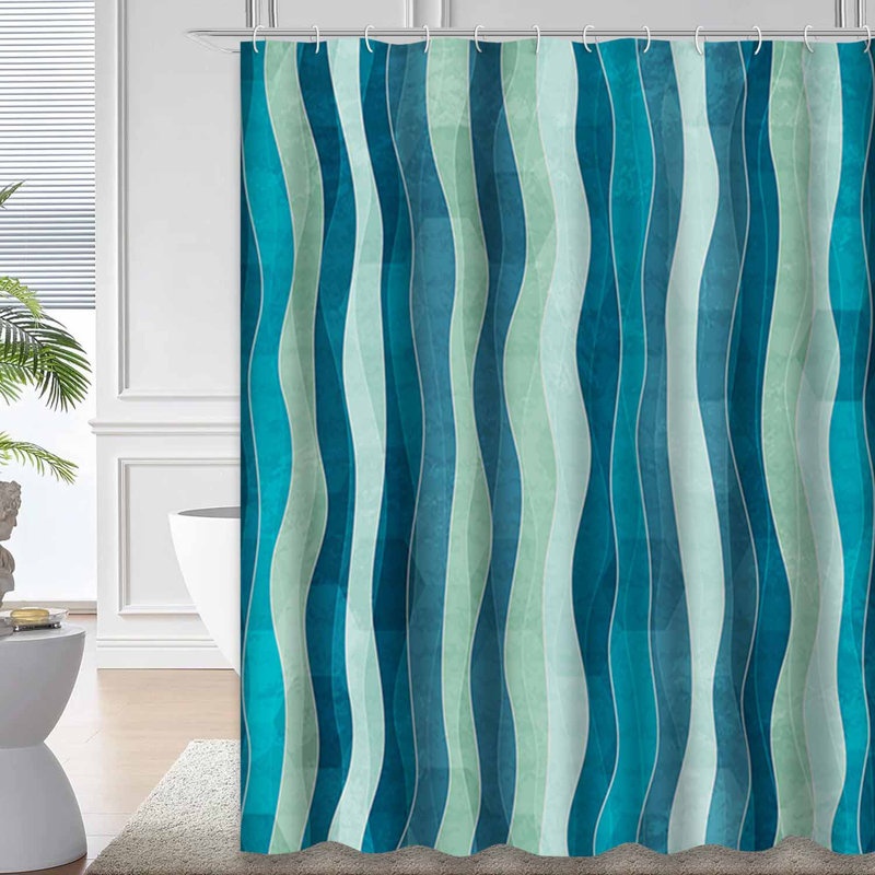 Rideau de douche Abstract Wave, L 72 po x l 72 po