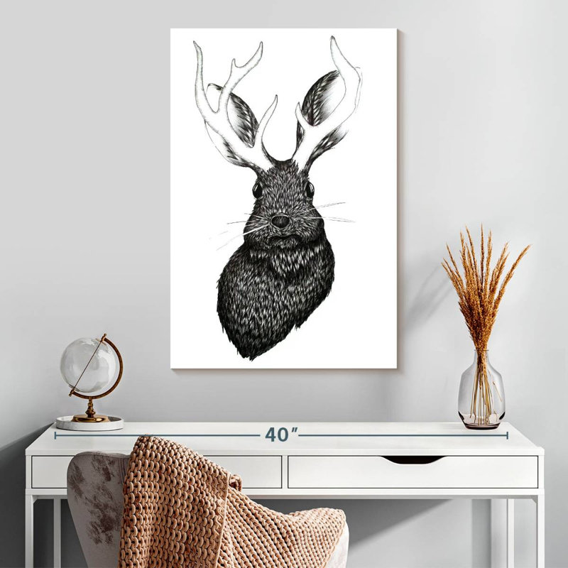 Kelan Adorable Jackalope, 30" H x 20" W