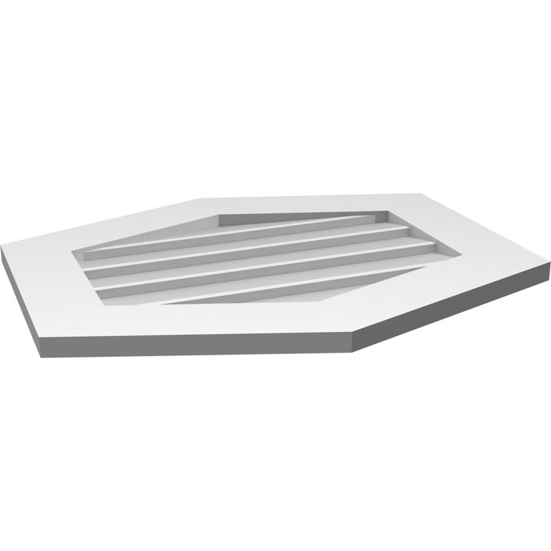 Ventilé vertical à pignon vertical 4/12 po, H 22 po x l 26 po x P 1 po
