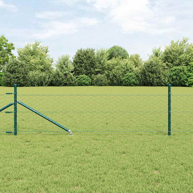Steel Fencing Kits, 50cm H x 2500cm W, Green