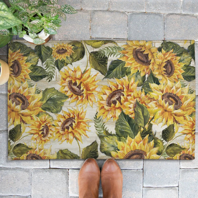 Tapis d'extérieur tournesol, L 36 po x L 60 po