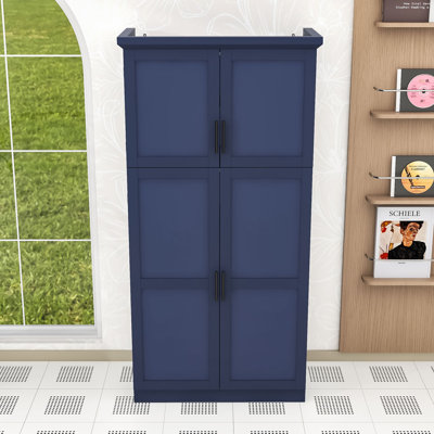 Premium Kitchen Pantry Cabinet with Magnetic Doors, Slide-Out Trays, and Versatile Storage