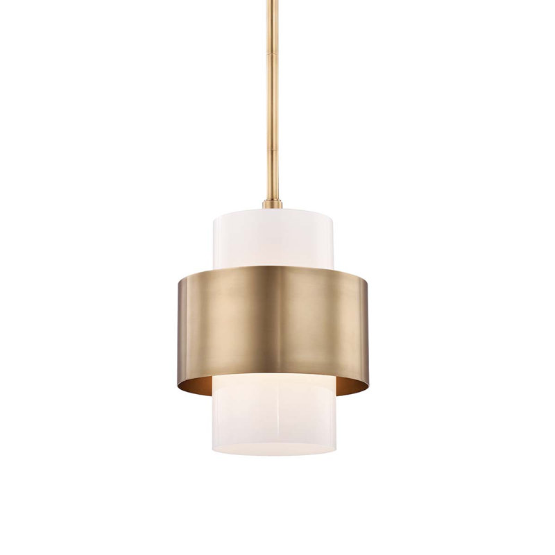 Corinth Pendant Light, Aged Brass, 23" H x 11" W x 11" D