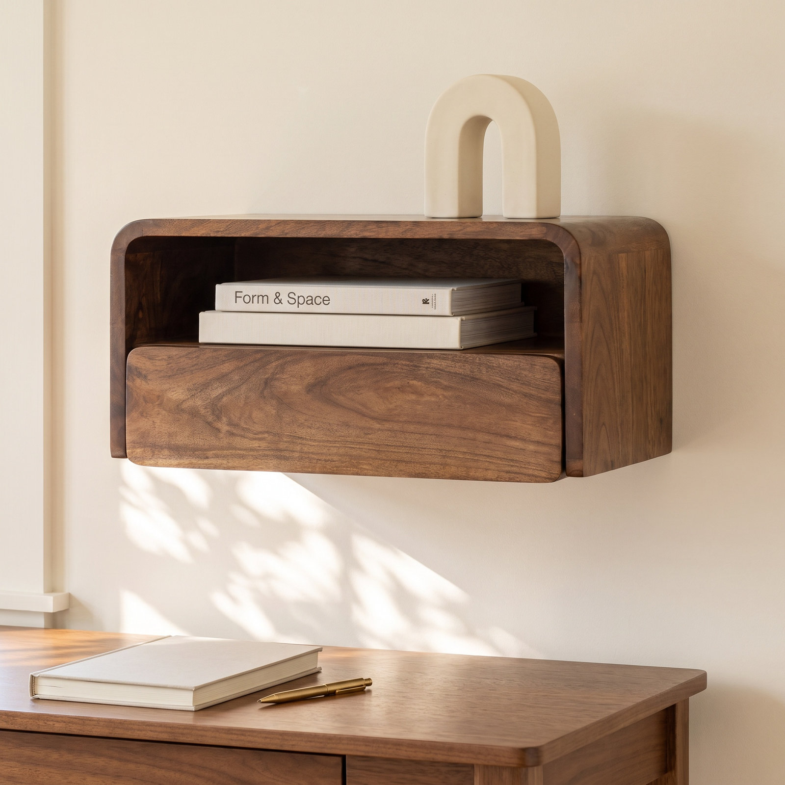 Langley 18" Floating Shelf, Walnut